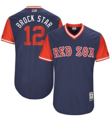 Men's Majestic Boston Red Sox #12 Brock Holt 