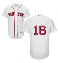 Men's Majestic Boston Red Sox #16 Andrew Benintendi White Flexbase Authentic Collection MLB Jersey