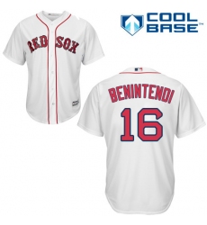 Youth Majestic Boston Red Sox #16 Andrew Benintendi Authentic White Home Cool Base MLB Jersey