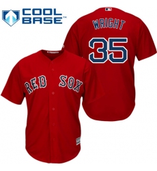 Youth Majestic Boston Red Sox #35 Steven Wright Replica Red Alternate Home Cool Base MLB Jersey