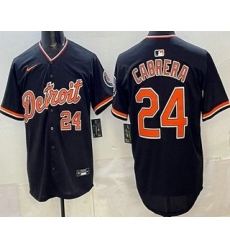 Men's Detroit Tigers #24 Miguel Cabrera Navy Limited Jersey