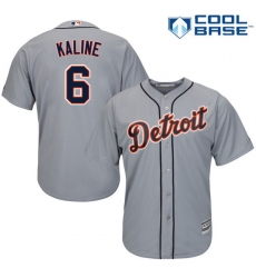 Youth Majestic Detroit Tigers #6 Al Kaline Authentic Grey Road Cool Base MLB Jersey