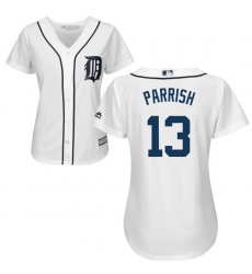 Women's Majestic Detroit Tigers #13 Lance Parrish Authentic White Home Cool Base MLB Jersey