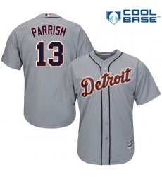 Youth Majestic Detroit Tigers #13 Lance Parrish Authentic Grey Road Cool Base MLB Jersey