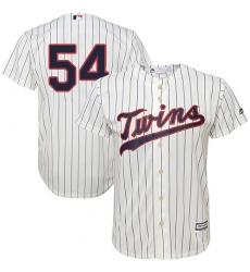 Men's Majestic Minnesota Twins #54 Ervin Santana Replica Cream Alternate Cool Base MLB Jersey