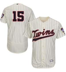 Men's Majestic Minnesota Twins #15 Jason Castro Cream Alternate Flex Base Authentic Collection MLB Jersey