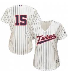 Women's Majestic Minnesota Twins #15 Jason Castro Replica Cream Alternate Cool Base MLB Jersey