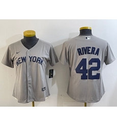 Women's New York Yankees #42 Mariano Rivera Grey Field of Dreams Cool Base Jersey