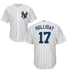 Youth Majestic New York Yankees #17 Matt Holliday Replica White Home MLB Jersey