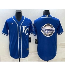 Men's Kansas City Royals Big Logo Light Blue Stitched MLB Cool Base Nike Jersey