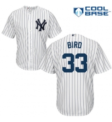 Men's Majestic New York Yankees #33 Greg Bird Replica White Home MLB Jersey