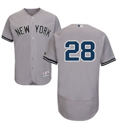 Men's Majestic New York Yankees #28 Austin Romine Grey Road Flex Base Authentic Collection MLB Jersey