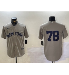 Men's New York Yankees #78 Kellin Deglan Grey Field of Dreams Cool Base Jersey