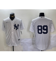 Men's New York Yankees #89 Jasson Dominguez White Cool Base Stitched Jersey