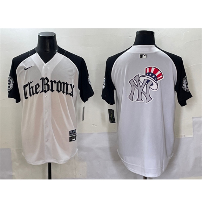 Men's New York Yankees Team Big Logo White Black 'Gothic Legacy Edition' Vapor Premier Limited Stitched Baseball Jersey