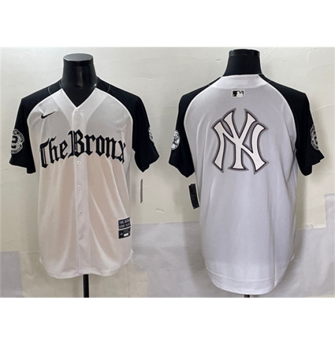 Men's New York Yankees Team Big Logo White Black 'Gothic Legacy Edition' Vapor Premier Limited Stitched Baseball Jerseys