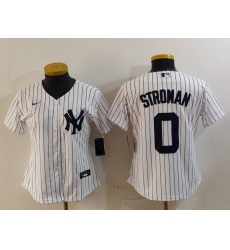 Women's New York Yankees #0 Marcus Stroman White Cool Base Stitched Jersey