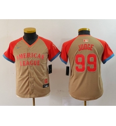 Youth New York Yankees #99 Aaron Judge Cream 2024 All Star Limited Stitched Jersey