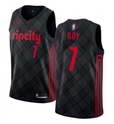 Men's Nike Portland Trail Blazers #7 Brandon Roy Authentic Black NBA Jersey - City Edition