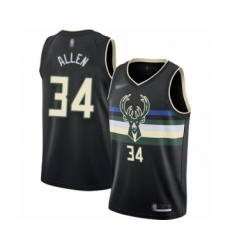 Youth Milwaukee Bucks #34 Ray Allen Swingman Black Finished Basketball Jersey - Statement Edition
