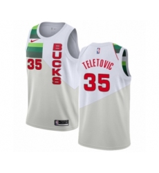 Women's Nike Milwaukee Bucks #35 Mirza Teletovic White Swingman Jersey - Earned Edition