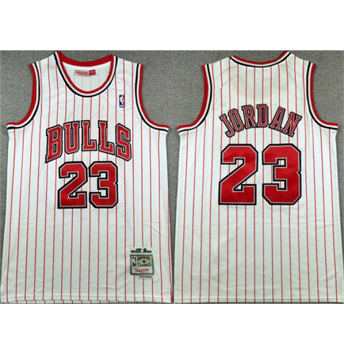 Men's Chicago Bulls #23 Michael Jordan White Stitched Basketball Jersey