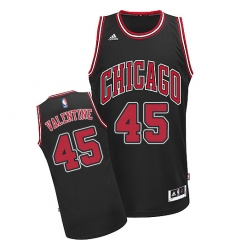 Men's Adidas Chicago Bulls #45 Denzel Valentine Swingman Black Alternate NBA Jersey