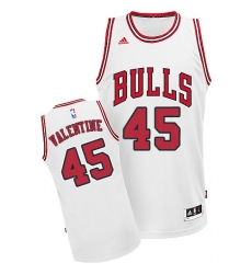 Men's Adidas Chicago Bulls #45 Denzel Valentine Swingman White Home NBA Jersey