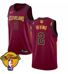 Youth Nike Cleveland Cavaliers #2 Kyrie Irving Swingman Maroon 2018 NBA Finals Bound NBA Jersey - Icon Edition