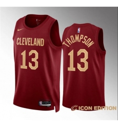 Men's Cleveland Cavaliers #13 Tristan Thompson Wine Icon Edition Stitched Jersey