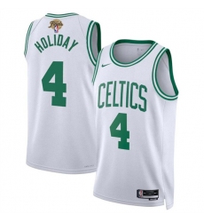 Men's Boston Celtics #4 Jrue Holiday White 2024 Finals Association Edition Stitched Basketball Jersey