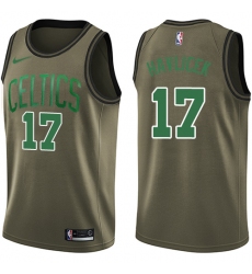 Youth Nike Boston Celtics #17 John Havlicek Swingman Green Salute to Service NBA Jersey