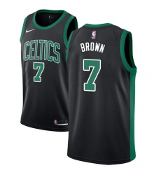 Women's Adidas Boston Celtics #7 Jaylen Brown Swingman Black NBA Jersey - Statement Edition