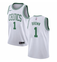 Men's Nike Boston Celtics #1 Walter Brown Swingman White NBA Jersey - Association Edition