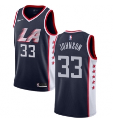 Youth Nike Los Angeles Clippers #33 Wesley Johnson Swingman Navy Blue NBA Jersey - City Edition