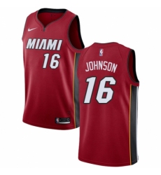 Women's Nike Miami Heat #16 James Johnson Authentic Red NBA Jersey Statement Edition