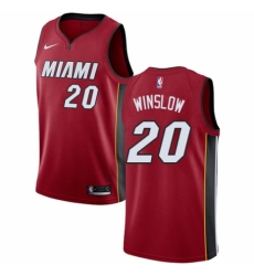 Youth Nike Miami Heat #20 Justise Winslow Swingman Red NBA Jersey Statement Edition