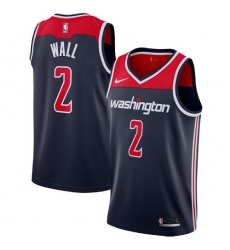 Men's Nike Washington Wizards #2 John Wall Swingman Navy Blue NBA Jersey Statement Edition
