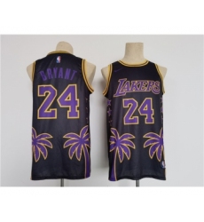 Men's Los Angeles Lakers #24 Kobe Bryant Black Throwback basketball Jersey