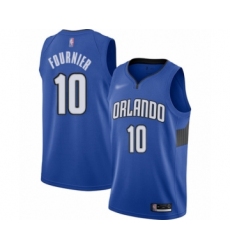 Men's Orlando Magic #10 Evan Fournier Authentic Blue Finished Basketball Jersey - Statement Edition