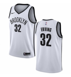Men's Nike Brooklyn Nets #32 Julius Erving Authentic White NBA Jersey - Association Edition