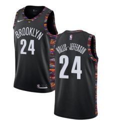 Youth Nike Brooklyn Nets #24 Rondae Hollis-Jefferson Swingman Black NBA Jersey - 2018 19 City Edition
