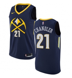 Women's Nike Denver Nuggets #21 Wilson Chandler Swingman Navy Blue NBA Jersey - City Edition