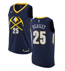 Men's Nike Denver Nuggets #25 Malik Beasley Authentic Navy Blue NBA Jersey - City Edition