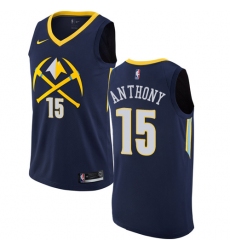 Women's Nike Denver Nuggets #15 Carmelo Anthony Swingman Navy Blue NBA Jersey - City Edition