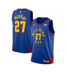 Men's Denver Nuggets #27 Jamal Murray Blue 2022-23 Statement Edition With NO.6 Stitched Jersey