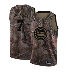 Men's Nike Detroit Pistons #7 Stanley Johnson Swingman Camo Realtree Collection NBA Jersey