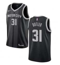 Men's Nike Detroit Pistons #31 Caron Butler Swingman Black NBA Jersey - City Edition