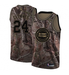 Women's Nike Detroit Pistons #24 Mateen Cleaves Swingman Camo Realtree Collection NBA Jersey