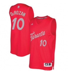Men's Adidas Toronto Raptors #10 DeMar DeRozan Swingman Red 2016-2017 Christmas Day NBA Jersey